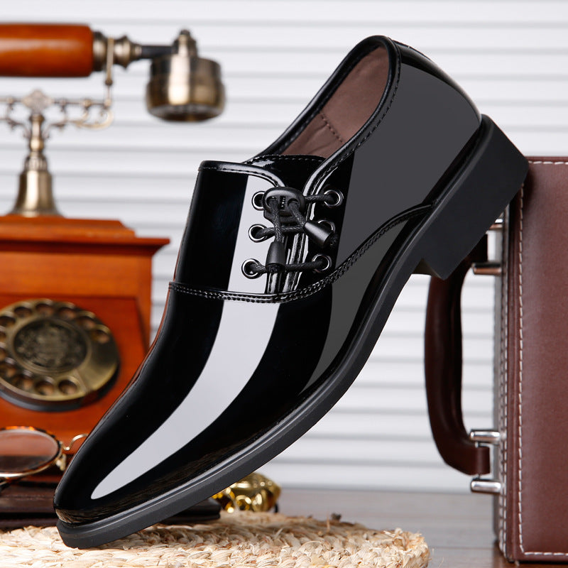 Lace-Up Leather Shoes Men Business Casual Shoes