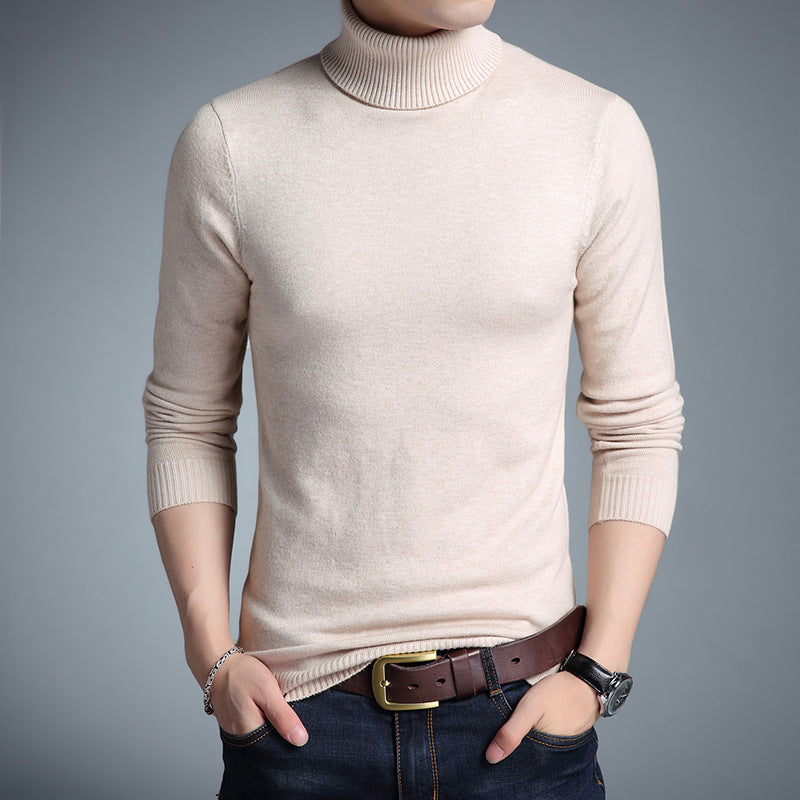 Fashion Slim High Neck Men's Sweater Bottoming Shirt