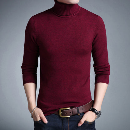 Fashion Slim High Neck Men's Sweater Bottoming Shirt