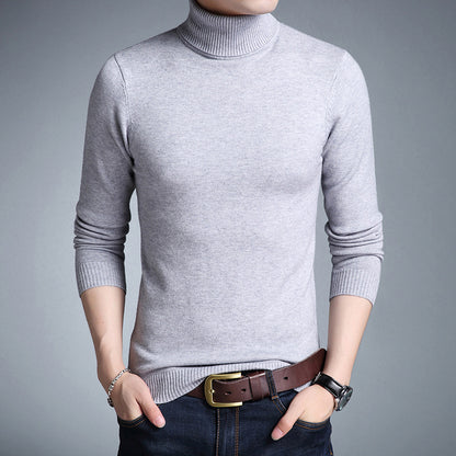 Fashion Slim High Neck Men's Sweater Bottoming Shirt