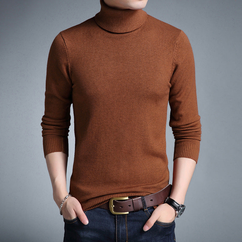 Fashion Slim High Neck Men's Sweater Bottoming Shirt