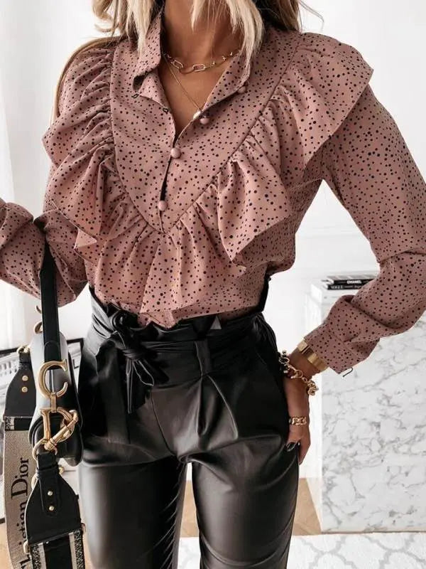 Women Blouses Long Sleeve Shirt Casual Tops - Season Prestige