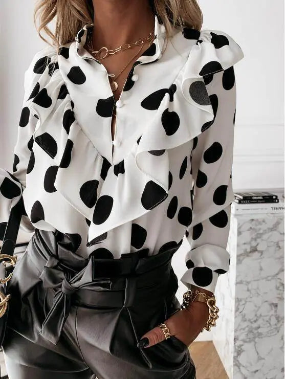 Women Blouses Long Sleeve Shirt Casual Tops - Season Prestige