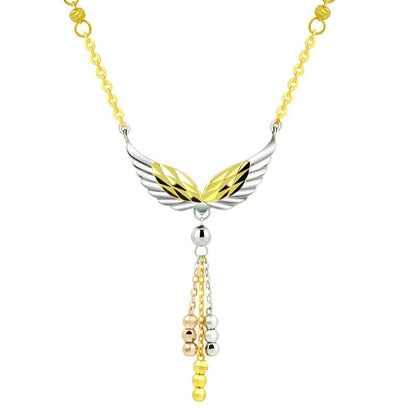 18k Gold and silver Plated Angel Tassel Chain Simple Necklace