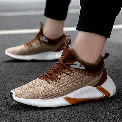 Flying Woven Breathable Men's Casual Sports Shoes Season Prestige