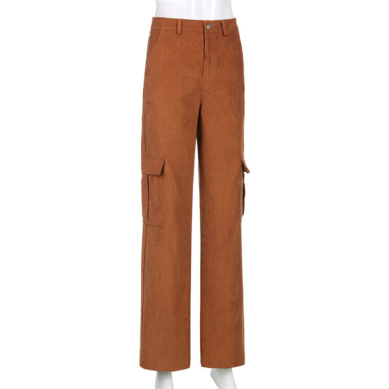 Women Cargo Pants Trousers Autumn Winter High Waist Pants Season Prestige