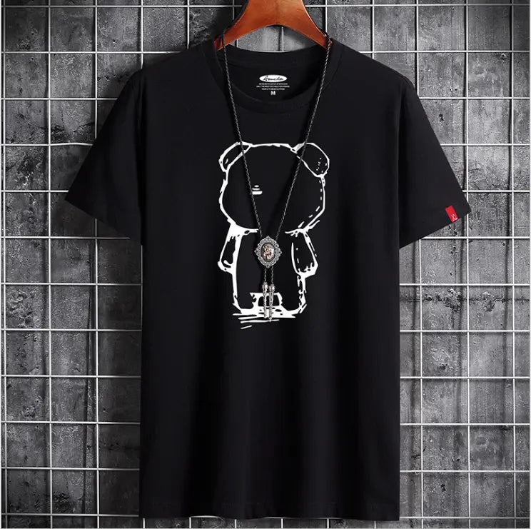 Mens Casual Bear Anime T Shirt - Season Prestige