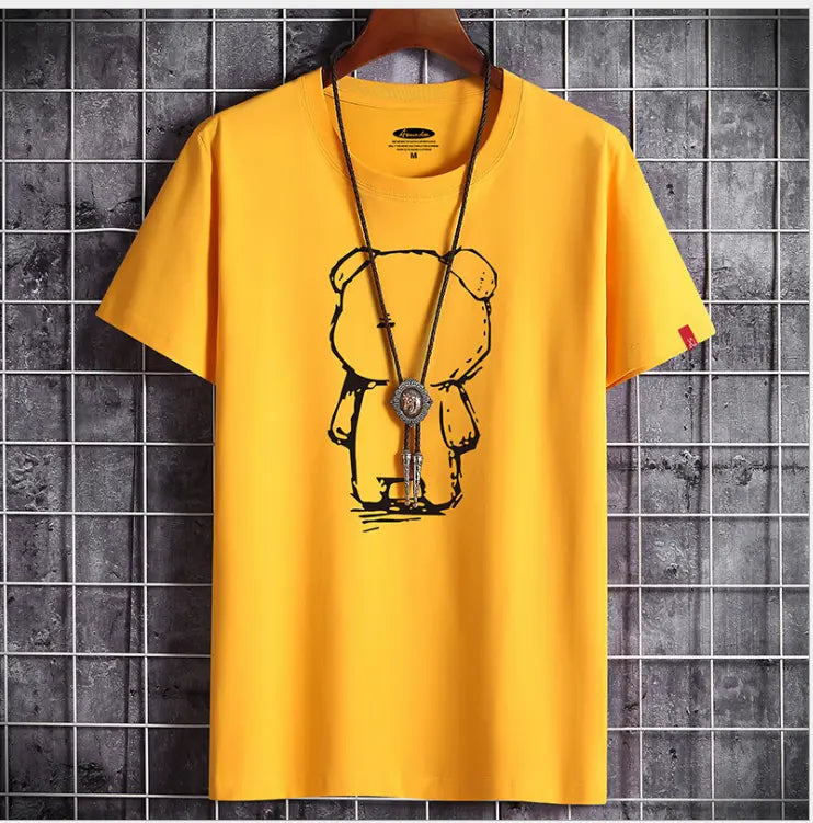 Mens Casual Bear Anime T Shirt - Season Prestige