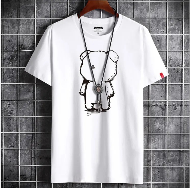 Mens Casual Bear Anime T Shirt - Season Prestige