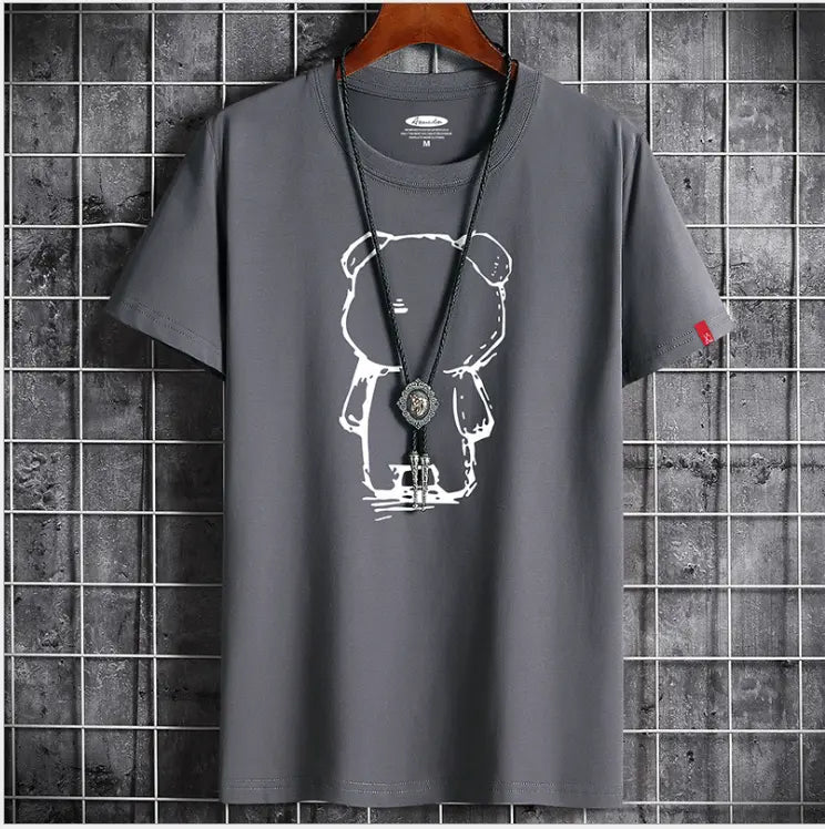 Mens Casual Bear Anime T Shirt - Season Prestige