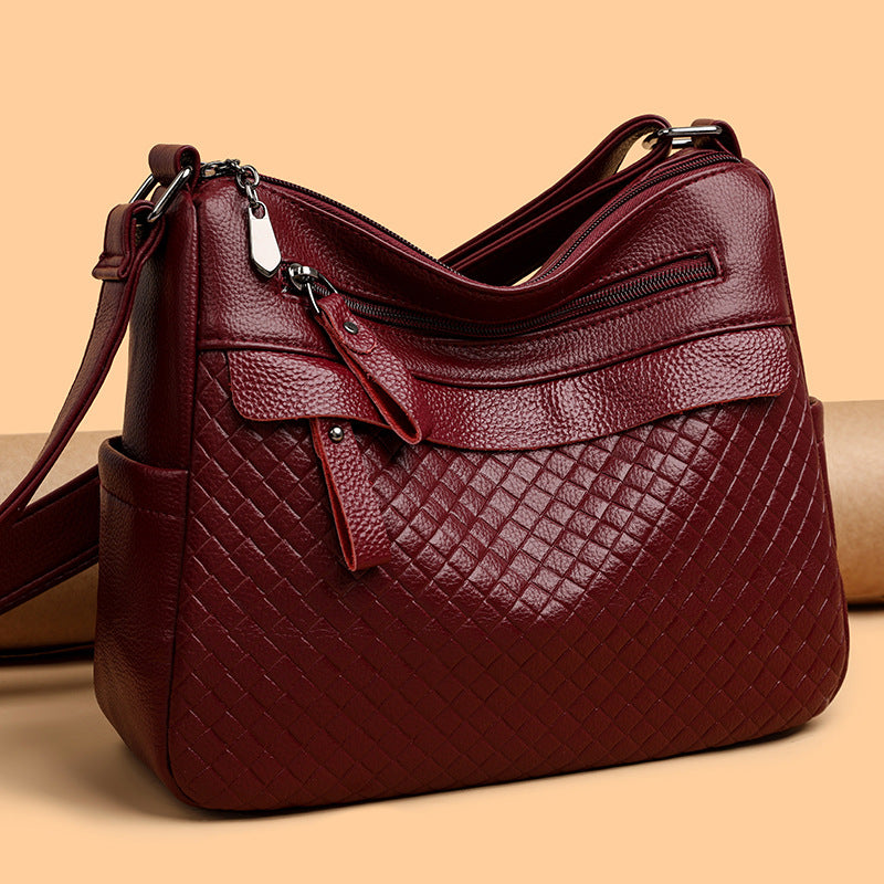 Multi-Layer Soft Leather Crossbody Bag | Season Prestige