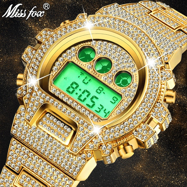 Digital Diamond Quartz Wristwatches Season Prestige