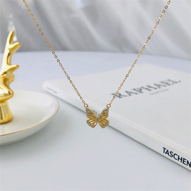 Clavicle Chain Butterfly Necklace Season Prestige