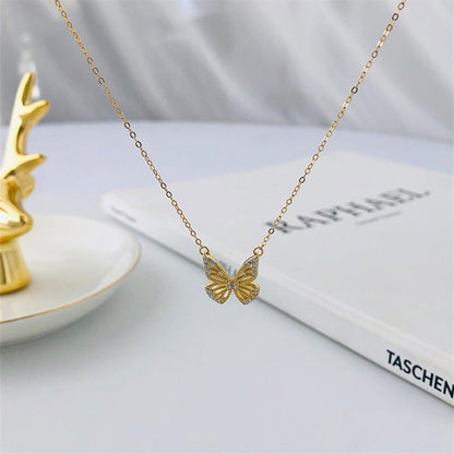 Clavicle Chain Butterfly Necklace Season Prestige