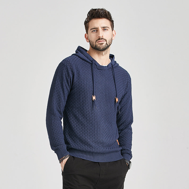 Men's Brocade Long-sleeved Hooded Sweater