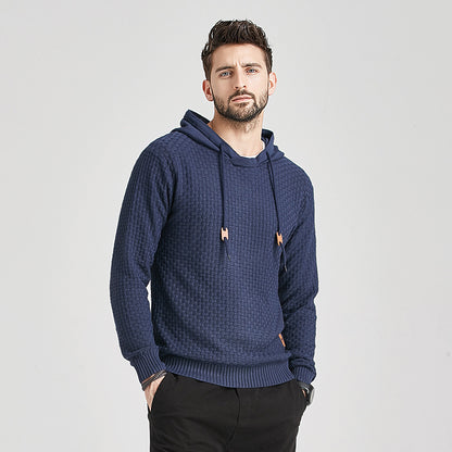 Men's Brocade Long-sleeved Hooded Sweater