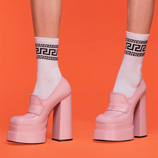 Women's High Heels Leather Platform Shoes eprolo