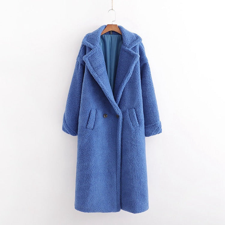 lamb wool coat  plush coat cotton coat for women season prestige