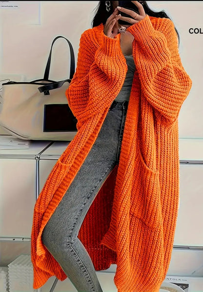 Free Style Loose Thick Knitted Coat For Women