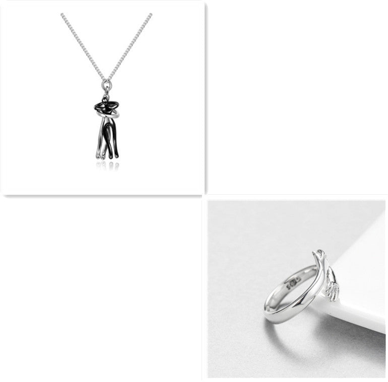Love Hug Necklace Unisex Men Women Couple Jewelry Chain Valentines Day Gift