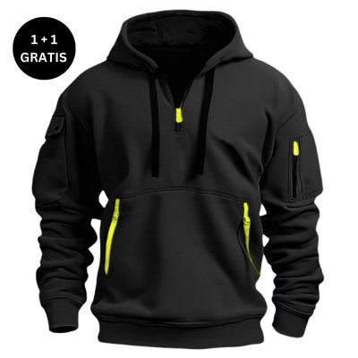 Dropped Shoulder Hooded Sweatshirt Men's Women's Plus Size Loose Pullover