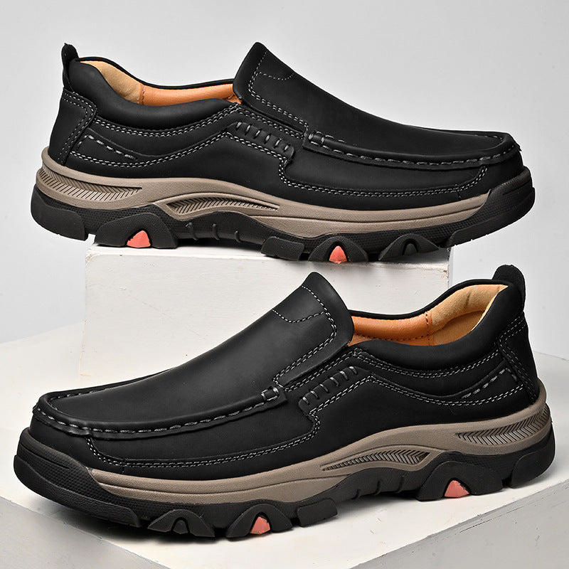 Prestige Men's Large Size Slip-On Leather Shoes (Sizes 41-50)