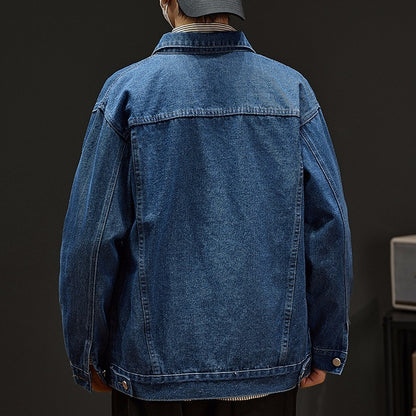 Seasonprestige Mens Warm Denim Jacket Coat