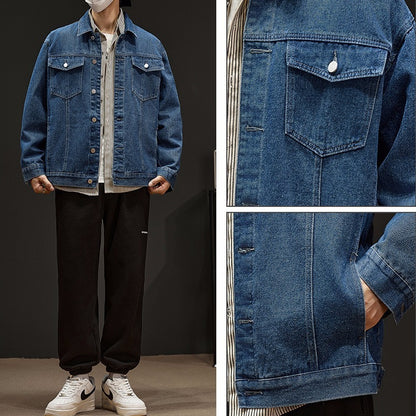 Seasonprestige Mens Warm Denim Jacket Coat