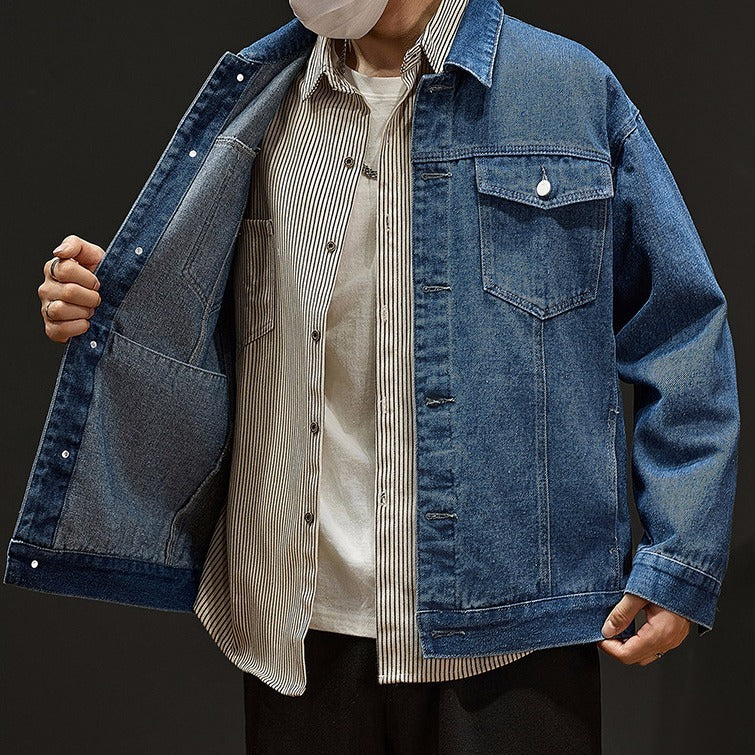 Seasonprestige Mens Warm Denim Jacket Coat