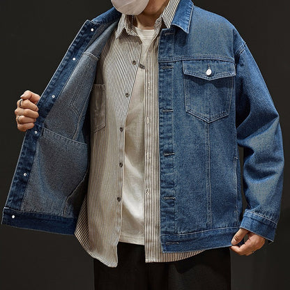 Seasonprestige Mens Warm Denim Jacket Coat