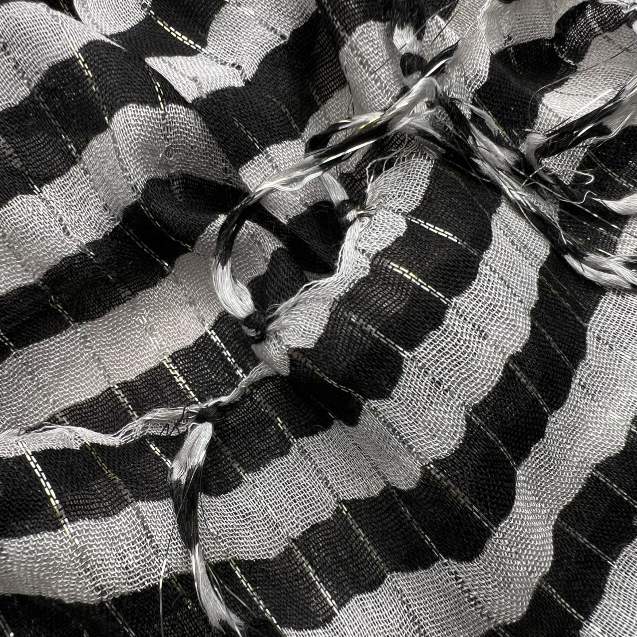 Monochrome Metallic Duo  Signature Square Scarf Set