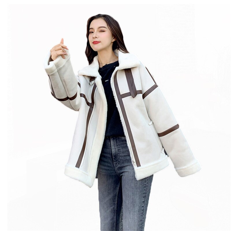 Plush Cashmere Coat Women Winter Short Jackets season prestige