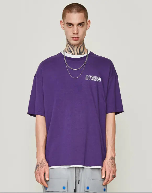 Overize Short Sleeve T-shirt Round neck Men' - Season Prestige