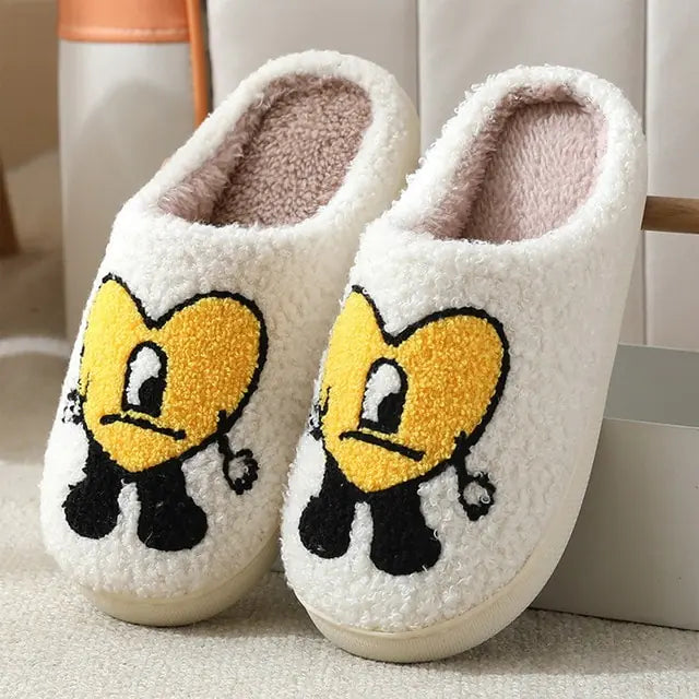 Love Heart Fluffy fur Slippers