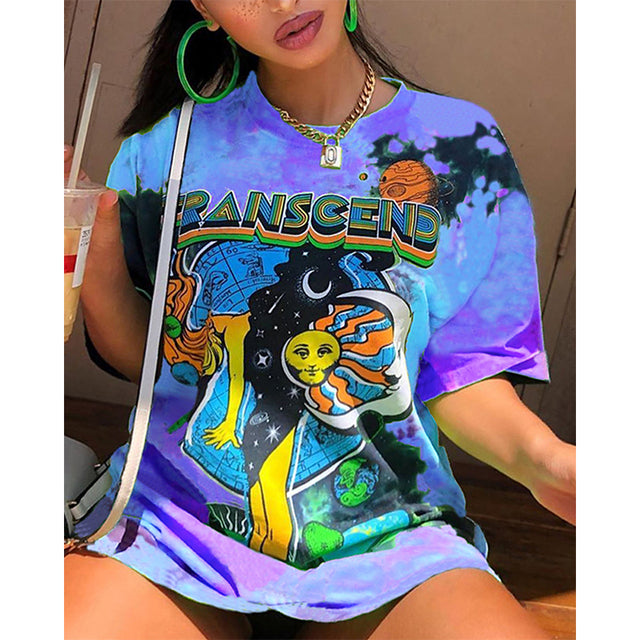 Women Oversize tie dye Summer T-shirt Season Prestige