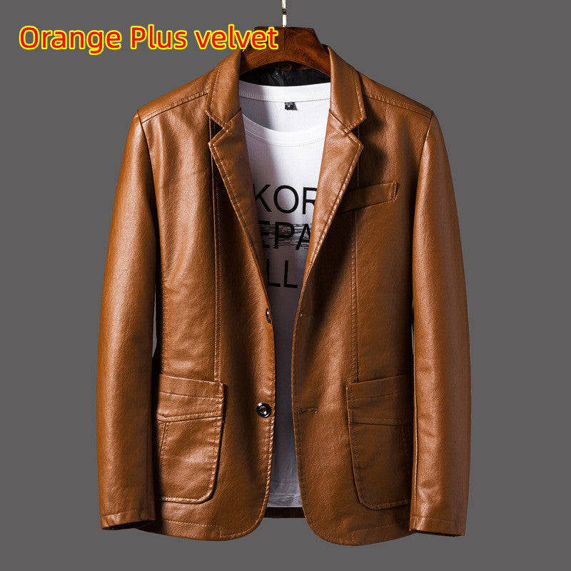 Leather Men's Autumn And Winter Jacket