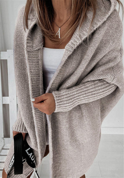 Hooded Knitwear Patchwork Sweater women