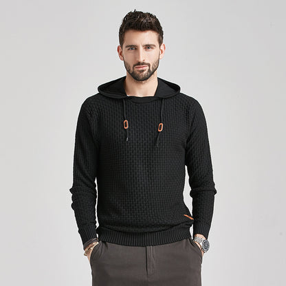 Men's Brocade Long-sleeved Hooded Sweater