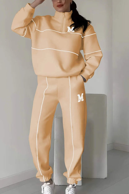 Seasonprestige Hoodless Pullover Sweatsuit Sets With Pockets Women