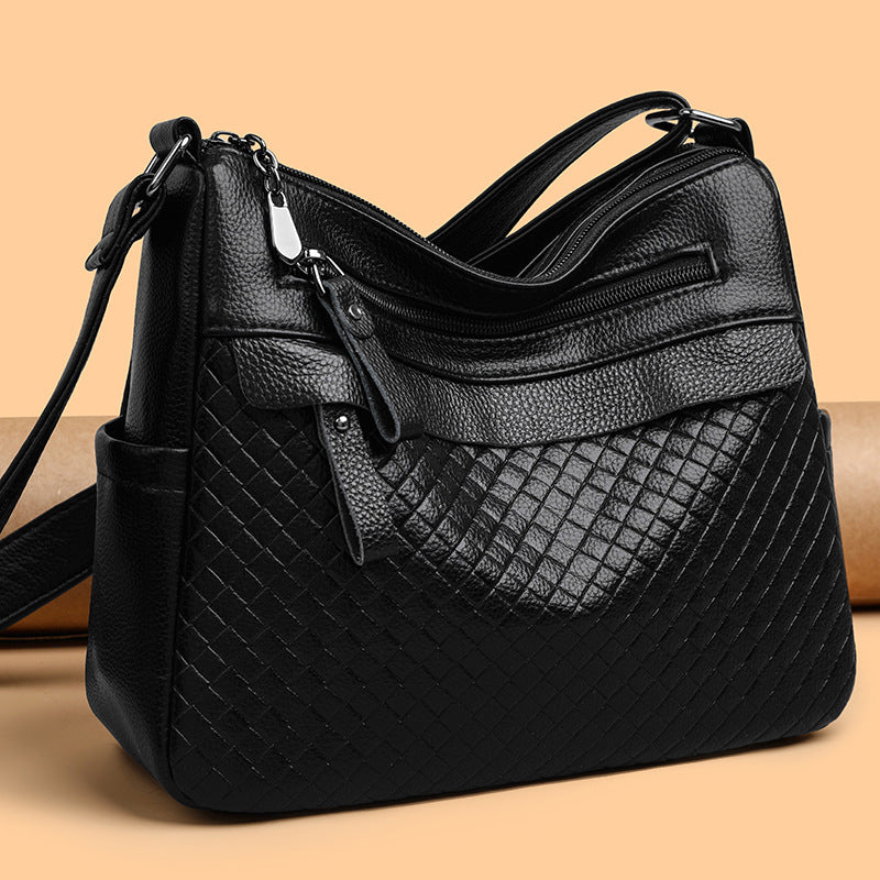 Multi-Layer Soft Leather Crossbody Bag | Season Prestige