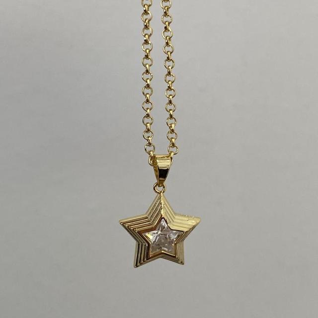 Star Rhinestone Chain Necklace Season Prestige