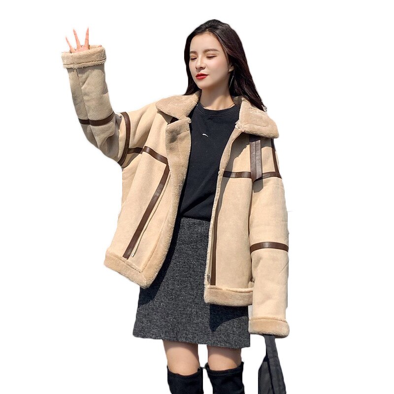 Plush Cashmere Coat Women Winter Short Jackets season prestige