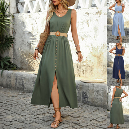 Summer Fashion Sleeveless Beach Long Dresses For Women