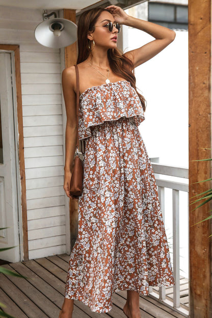 Casual Tube Dress  Women Summer Floral Dress season prestige