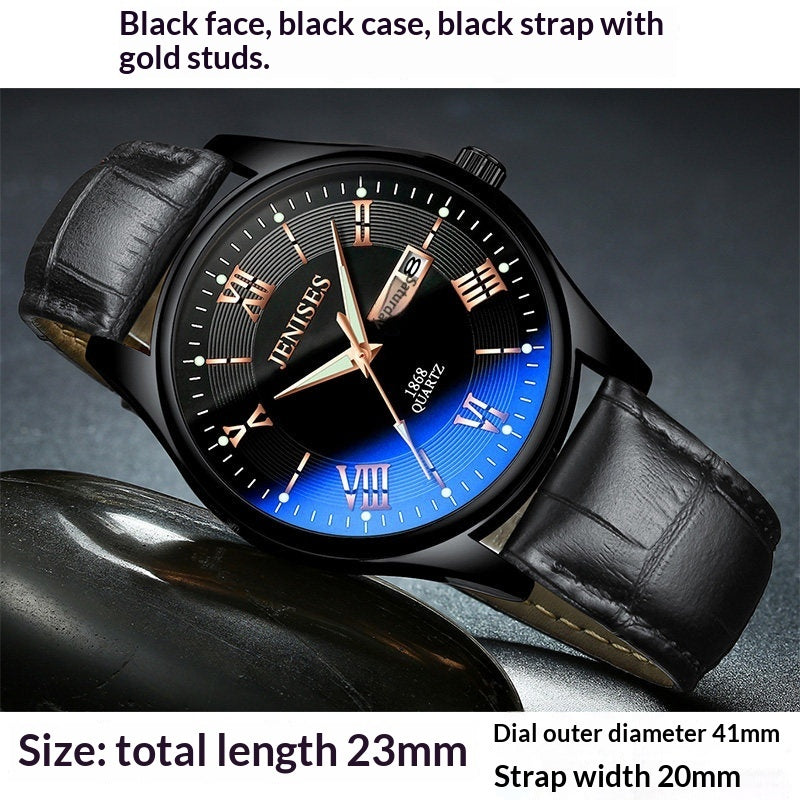 Men's Ultra-Thin Quartz Sports Watch | Luminous Waterproof Student Timepiec