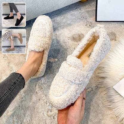 Warm Winter Plush Slip On Loafers Women's home shoes