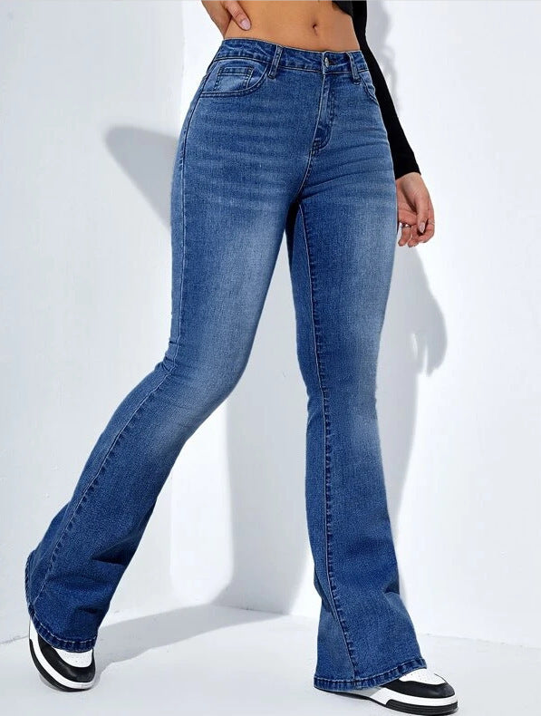 Womens Slim-fit Jeans Pants  Casual High Waist Stretch Trousers