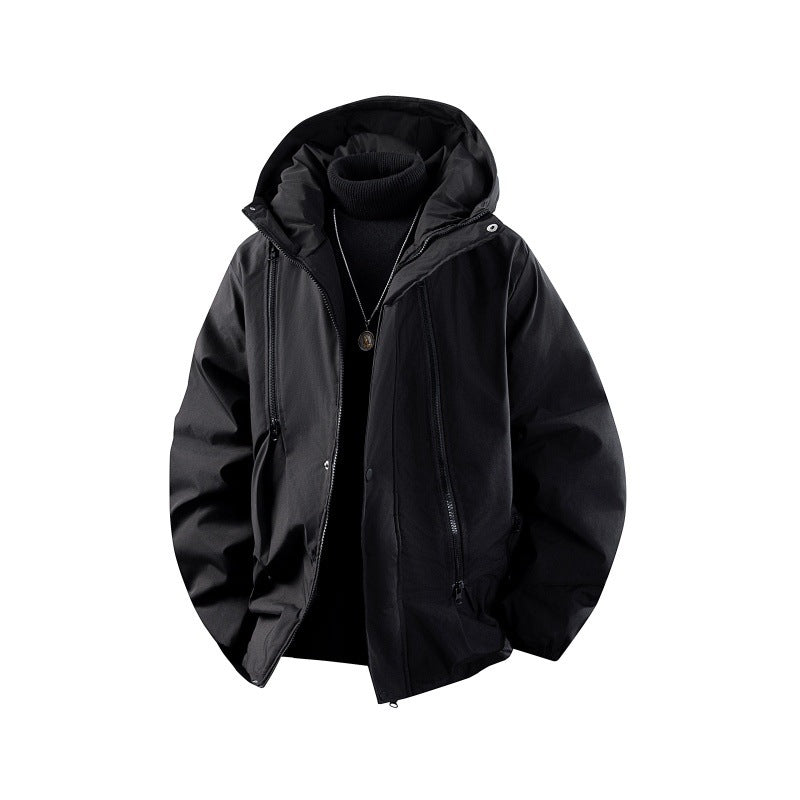 Mens Thick Cotton Windproof Winter Coat