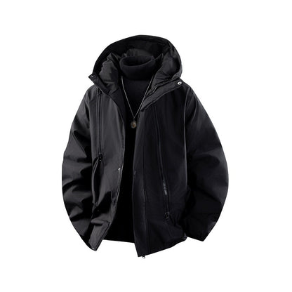 Mens Thick Cotton Windproof Winter Coat