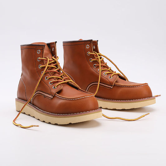 Men's Casual Lace-up Tooling Leather High-top Martin Boots